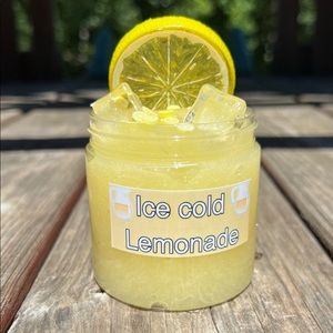 Ice Cold Lemonade Lemon Scented Clear Glossy Jelly Slime 4 oz